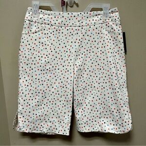 Jessica Riley Sz S White Red & Blue Star 🌟 Print Patriotic Shorts 🩳 NWT